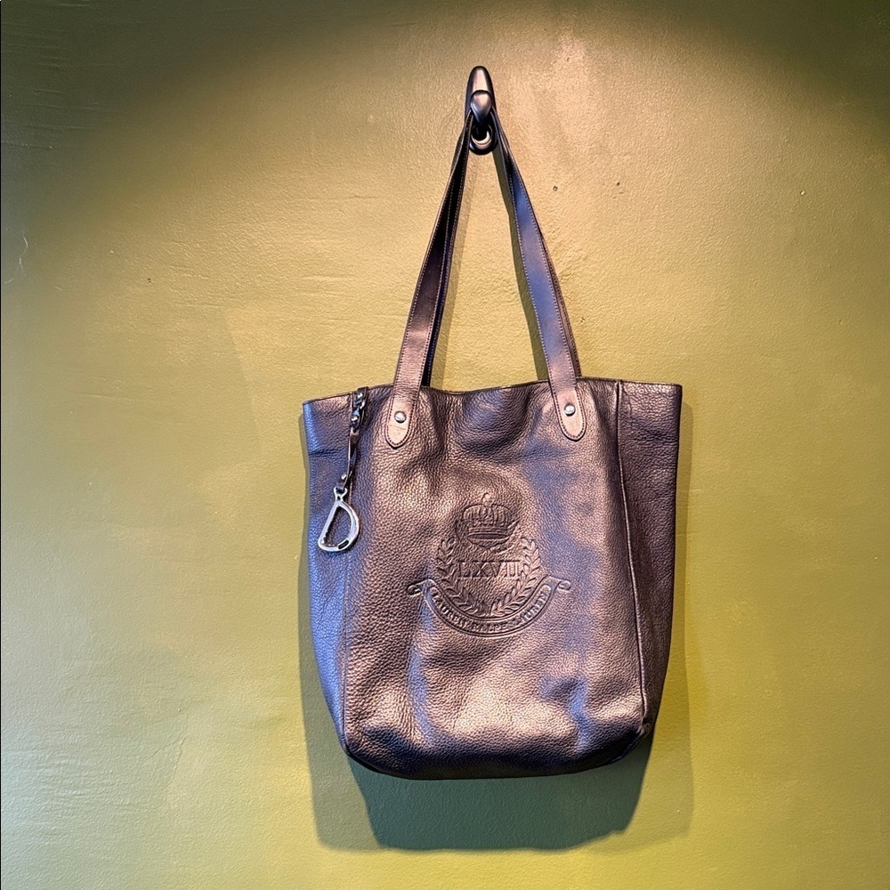 Lauren Ralph Lauren Black Leather Tote Bag